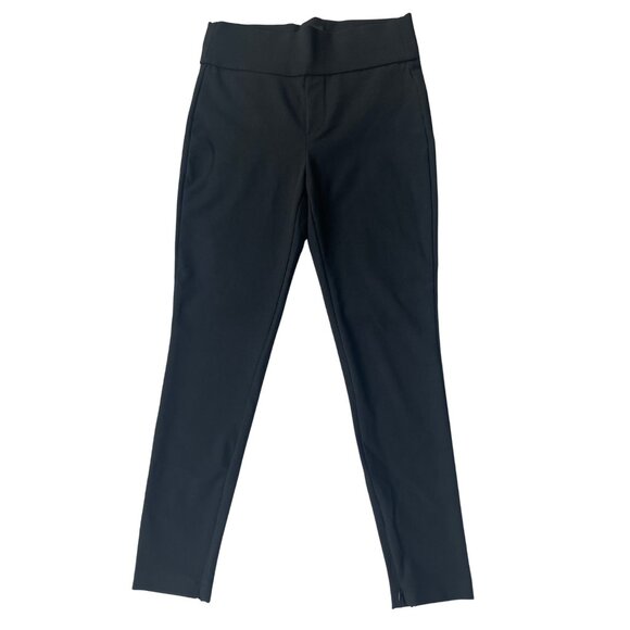 Zara Women’s Black Slim Stretch Pants Size L High Waist Ankle Zip Work Casual - Picture 1 of 13